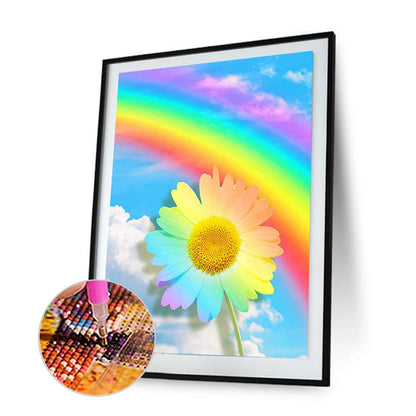 Rainbow Daisy - Full Round Drill Diamond Painting 30*40CM