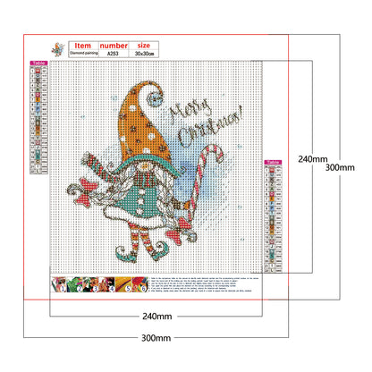 Cartoon Santa - Full Round Drill Diamond Painting 30*30CM