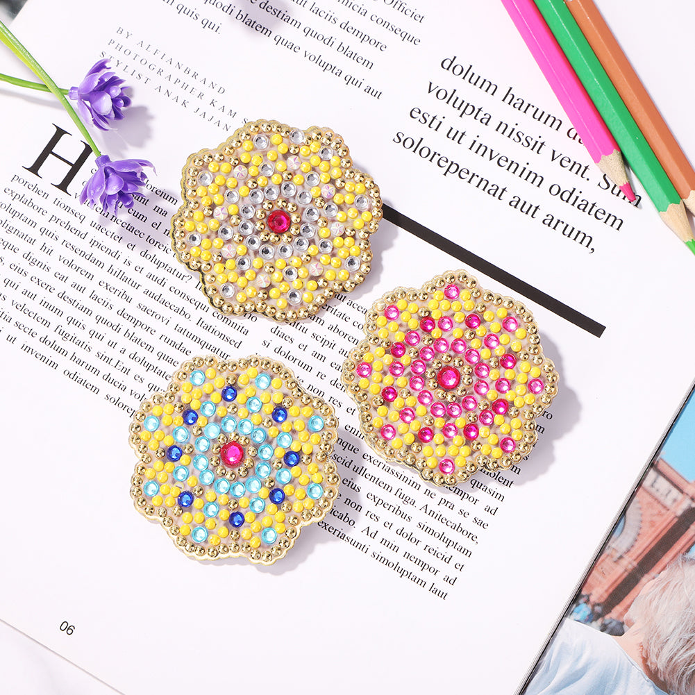 DIY Diamond Brooch 5D Mosaic Drilling Painting Kit Resin Pin Buckle Gift