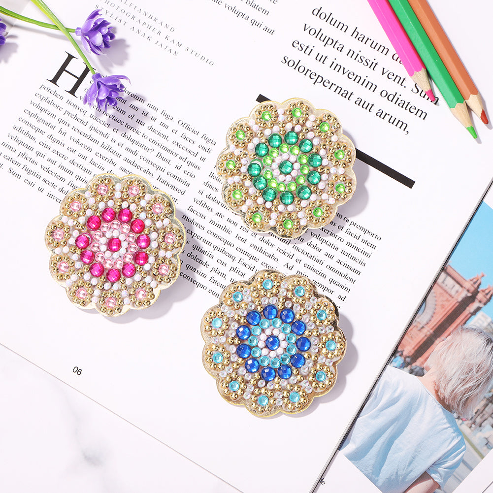 DIY Diamond Brooch 5D Mosaic Drilling Painting Kit Resin Pin Buckle Gift