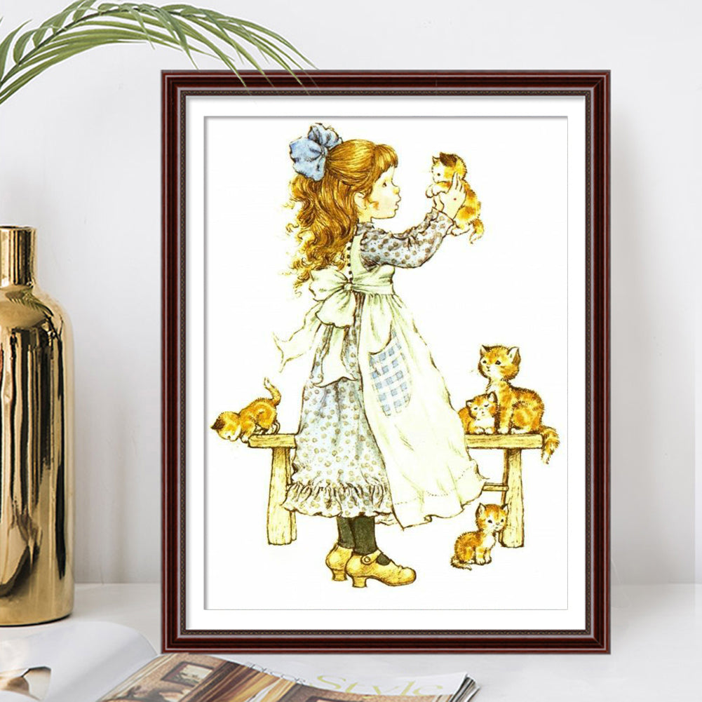 Girls - Full Round Drill Diamond Painting 30*40CM