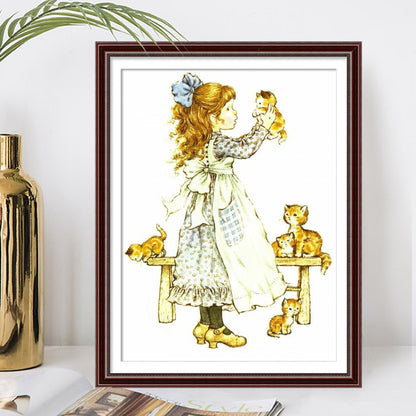 Girls - Full Round Drill Diamond Painting 30*40CM