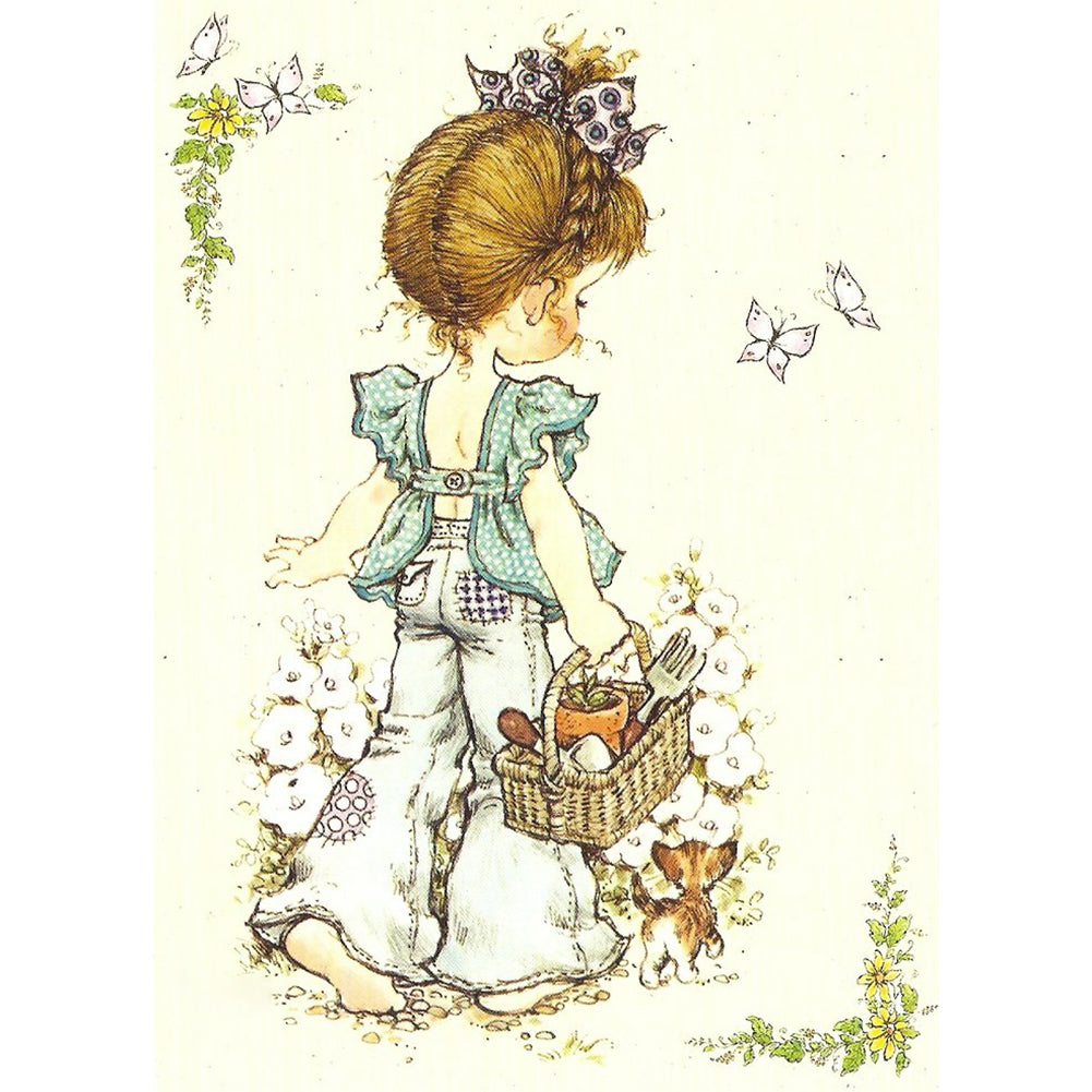 Girls - Full Round Drill Diamond Painting 30*40CM