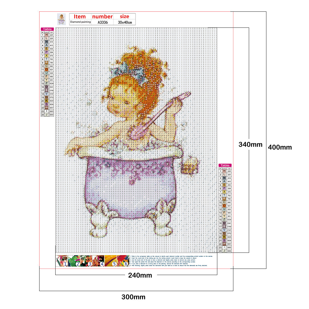 Girls - Full Round Drill Diamond Painting 30*40CM