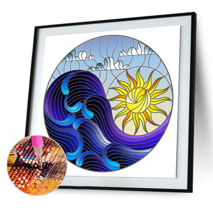 Sun Moon - Full Round Drill Diamond Painting 30*30CM