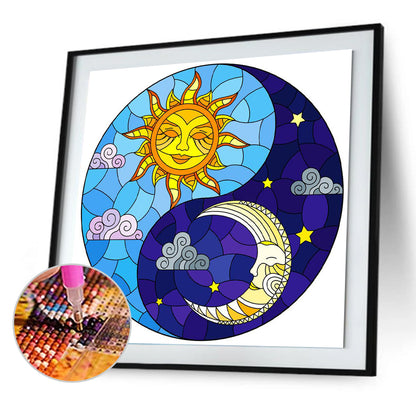 Sun Moon - Full Round Drill Diamond Painting 30*30CM
