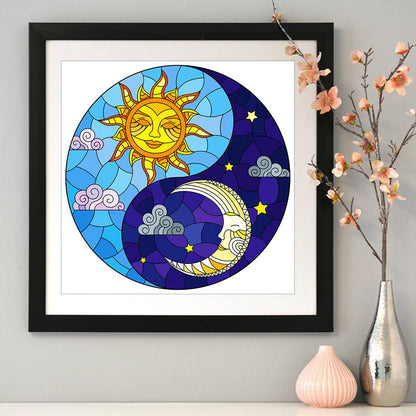 Sun Moon - Full Round Drill Diamond Painting 30*30CM