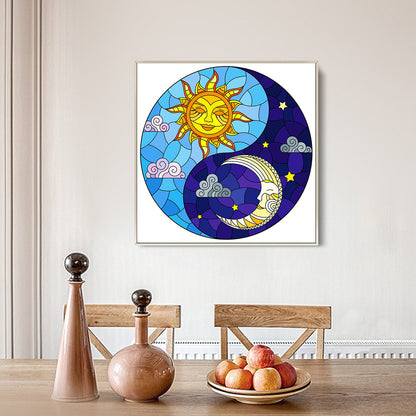 Sun Moon - Full Round Drill Diamond Painting 30*30CM