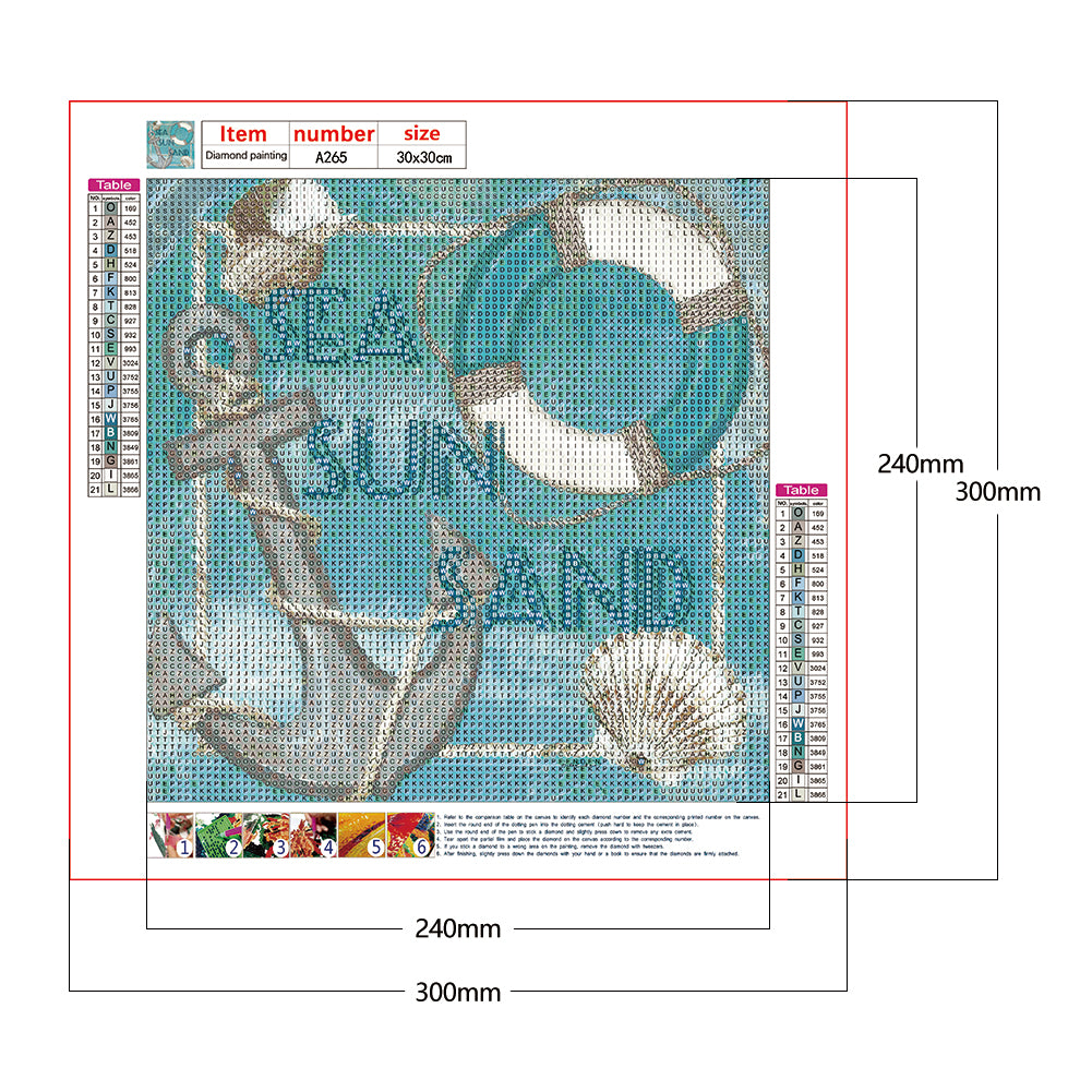 Ocean - Full Round Drill Diamond Painting 30*30CM