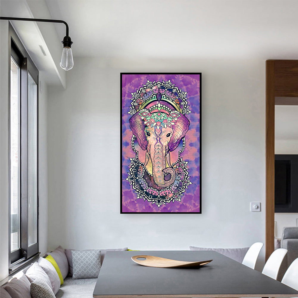 Elephant - Full Round Drill Diamond Painting 40*70CM