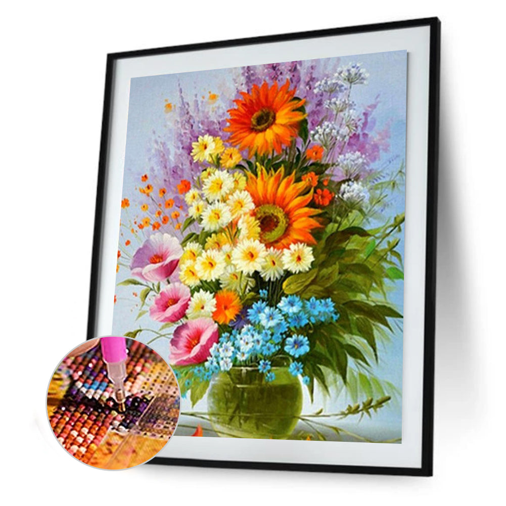 Vase - Full Round Drill Diamond Painting 30*40CM