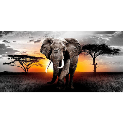 Elephant - Full Round Drill Diamond Painting 80*40CM