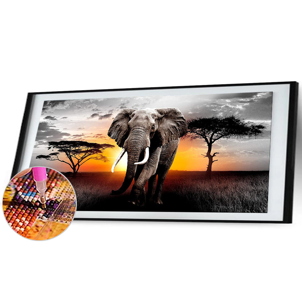 Elephant - Full Round Drill Diamond Painting 80*40CM