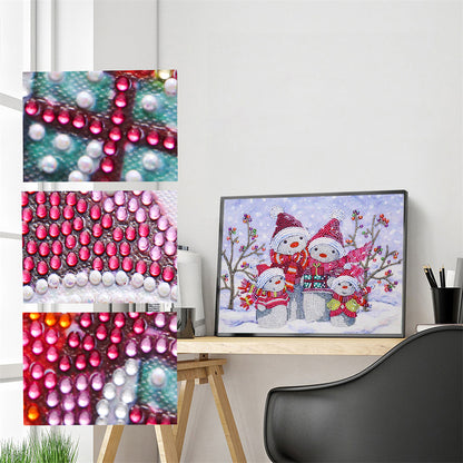 Christmas Snowman - Special Shaped Drill Diamond Painting 40*30CM