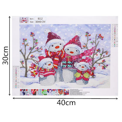 Christmas Snowman - Special Shaped Drill Diamond Painting 40*30CM