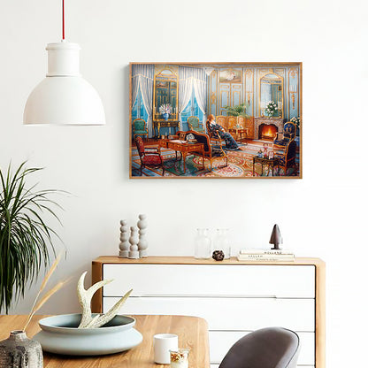 Houses - Full Round Drill Diamond Painting 50*40CM