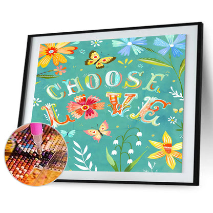 Flowers Plants - Full Round Drill Diamond Painting 40*30CM