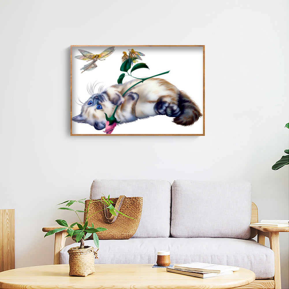 Cat - Special Shaped Drill Diamond Paiting 40*30CM