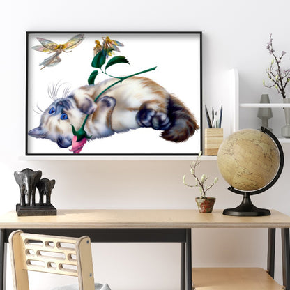 Cat - Special Shaped Drill Diamond Paiting 40*30CM