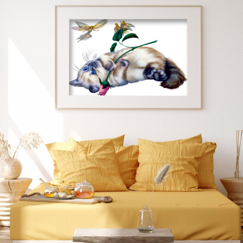 Cat - Special Shaped Drill Diamond Paiting 40*30CM
