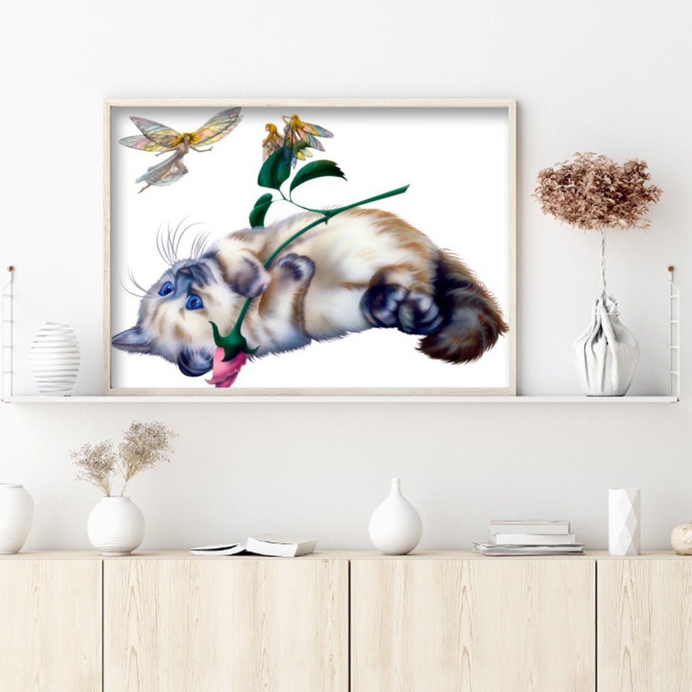 Cat - Special Shaped Drill Diamond Paiting 40*30CM