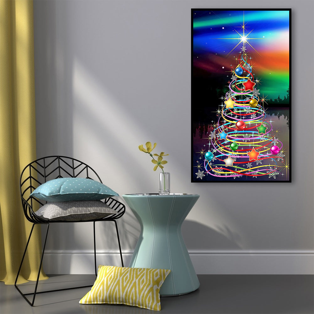 Christmas Tree - Full Round Drill Diamond Painting 40*70CM