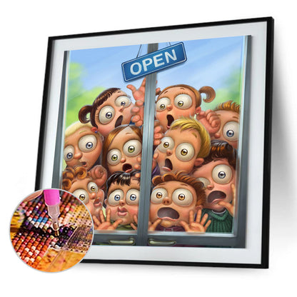 Kid Head - Full Round Drill Diamond Painting 40*40CM