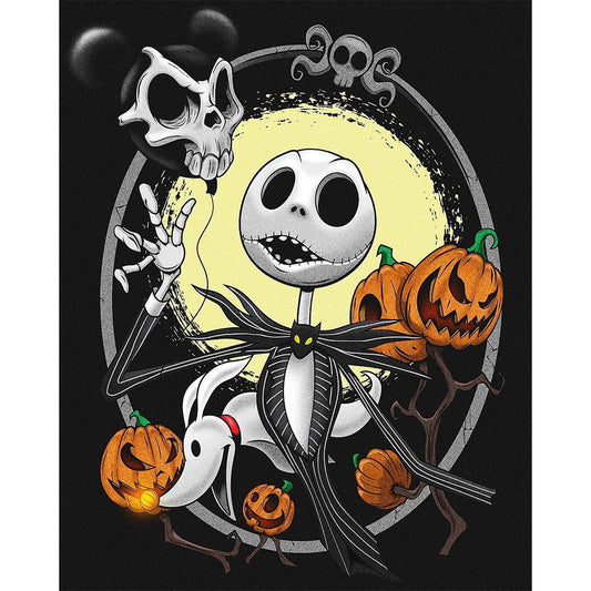 Halloween Skeleton - Full Round Drill Diamond Painting 30*40CM