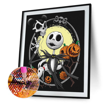 Halloween Skeleton - Full Round Drill Diamond Painting 30*40CM