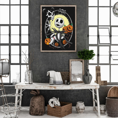 Halloween Skeleton - Full Round Drill Diamond Painting 30*40CM