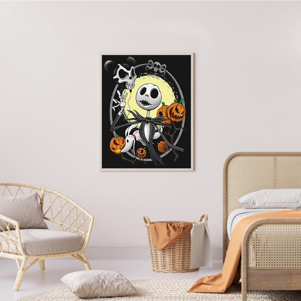 Halloween Skeleton - Full Round Drill Diamond Painting 30*40CM