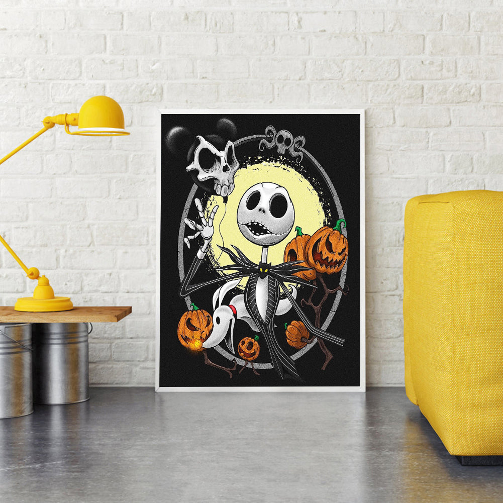 Halloween Skeleton - Full Round Drill Diamond Painting 30*40CM