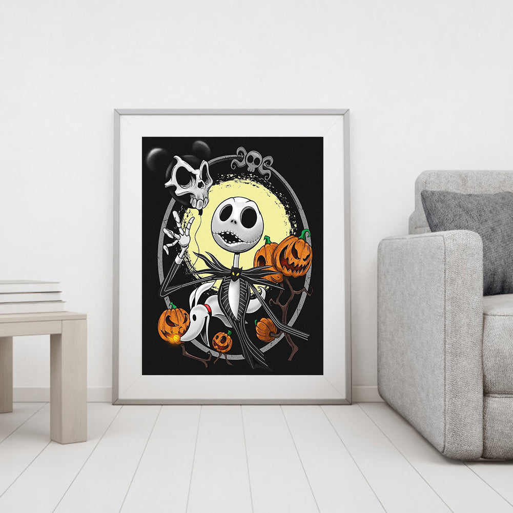 Halloween Skeleton - Full Round Drill Diamond Painting 30*40CM