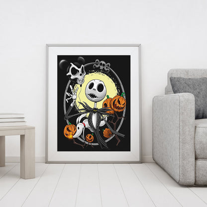 Halloween Skeleton - Full Round Drill Diamond Painting 30*40CM