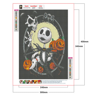 Halloween Skeleton - Full Round Drill Diamond Painting 30*40CM