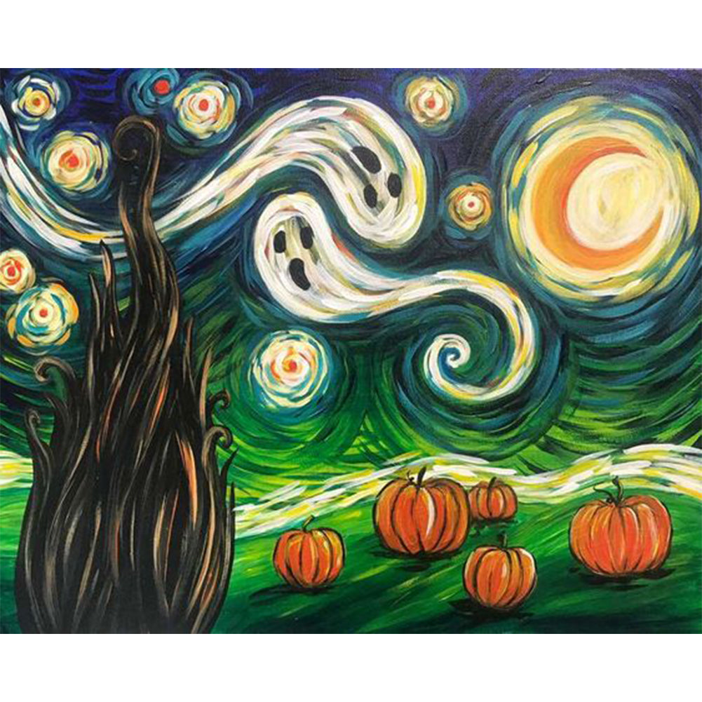 Halloween Night - Full Round Drill Diamond Painting 40*30CM