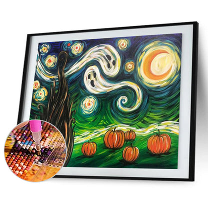 Halloween Night - Full Round Drill Diamond Painting 40*30CM