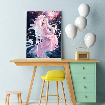 Girl Unicorn - Full Square Drill Diamond Painting 40*50CM