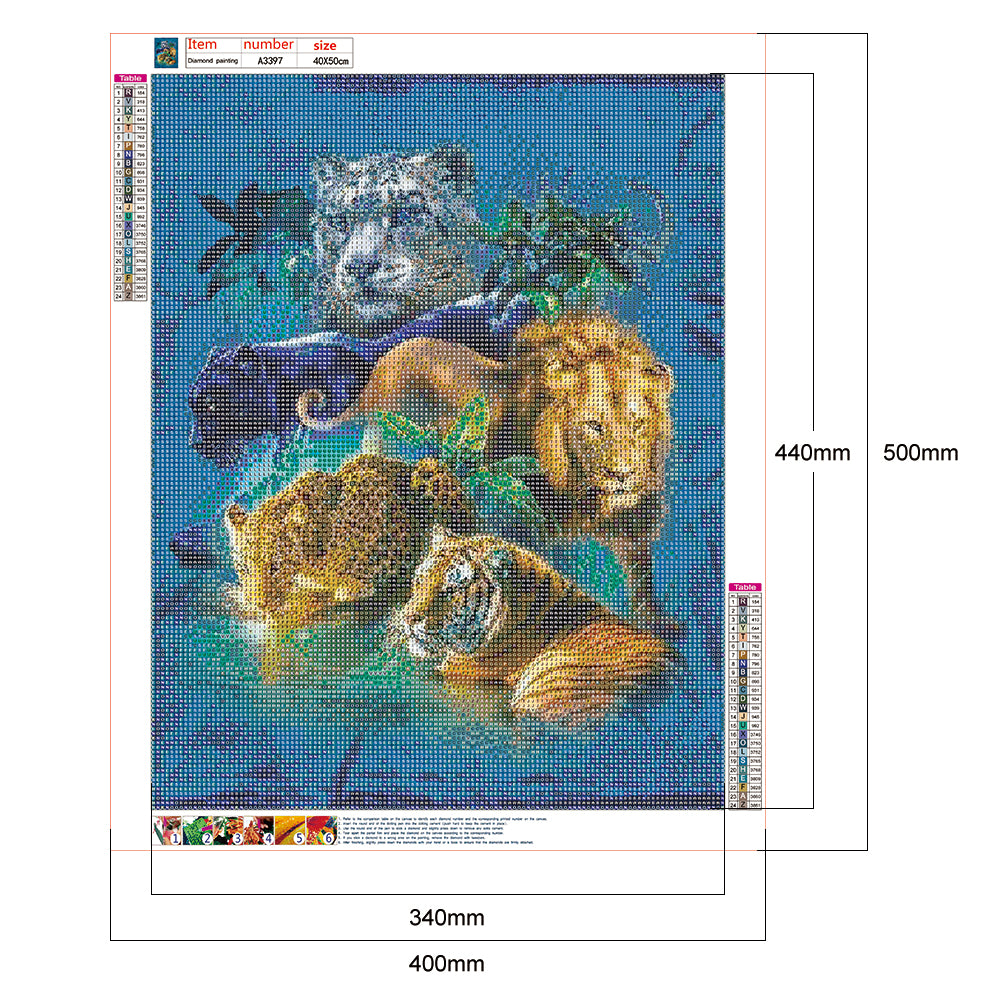 Animal World - Full Round Drill Diamond Painting 40*50CM