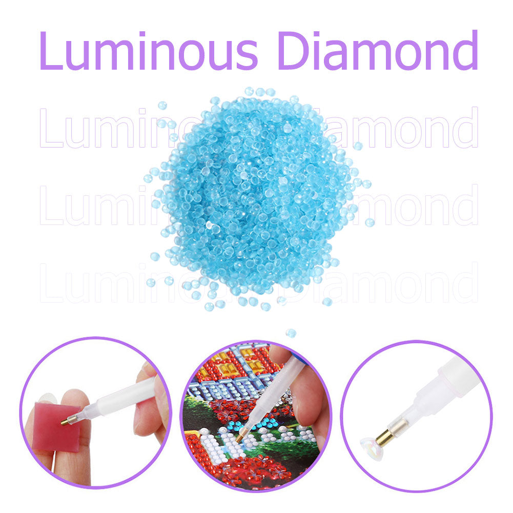 15g/Bag DIY Luminous Round Rhinestones Kit for Diamond Painting Accessories