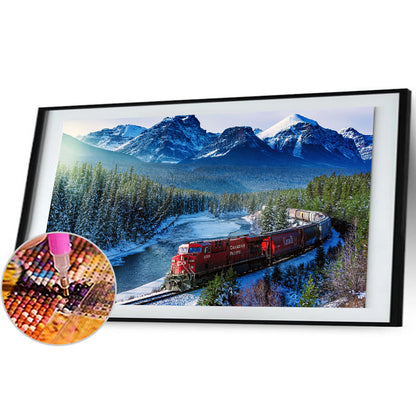 Train Scenery - Full Round Drill Diamond Painting 75*45CM