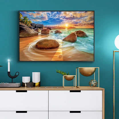 Sunrise Beach - Full Round Drill Diamond Painting 40*30CM