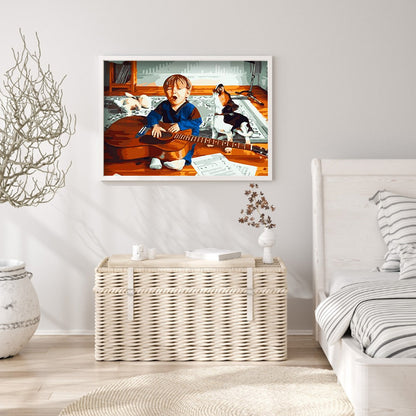 Boy - Full Round Drill Diamond Painting 40*30CM
