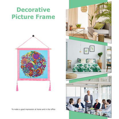 DIY Colorful Hanging Outer Frame for Diamond Painting Wall Art Framework