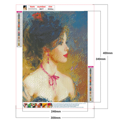 Elegant Lady - Full Round Drill Diamond Painting 30*40CM