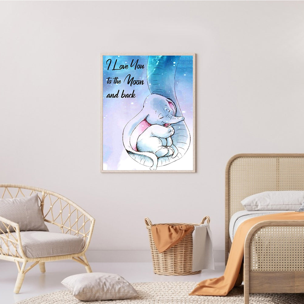 White Elephant - Full Round Drill Diamond Painting 30*40CM