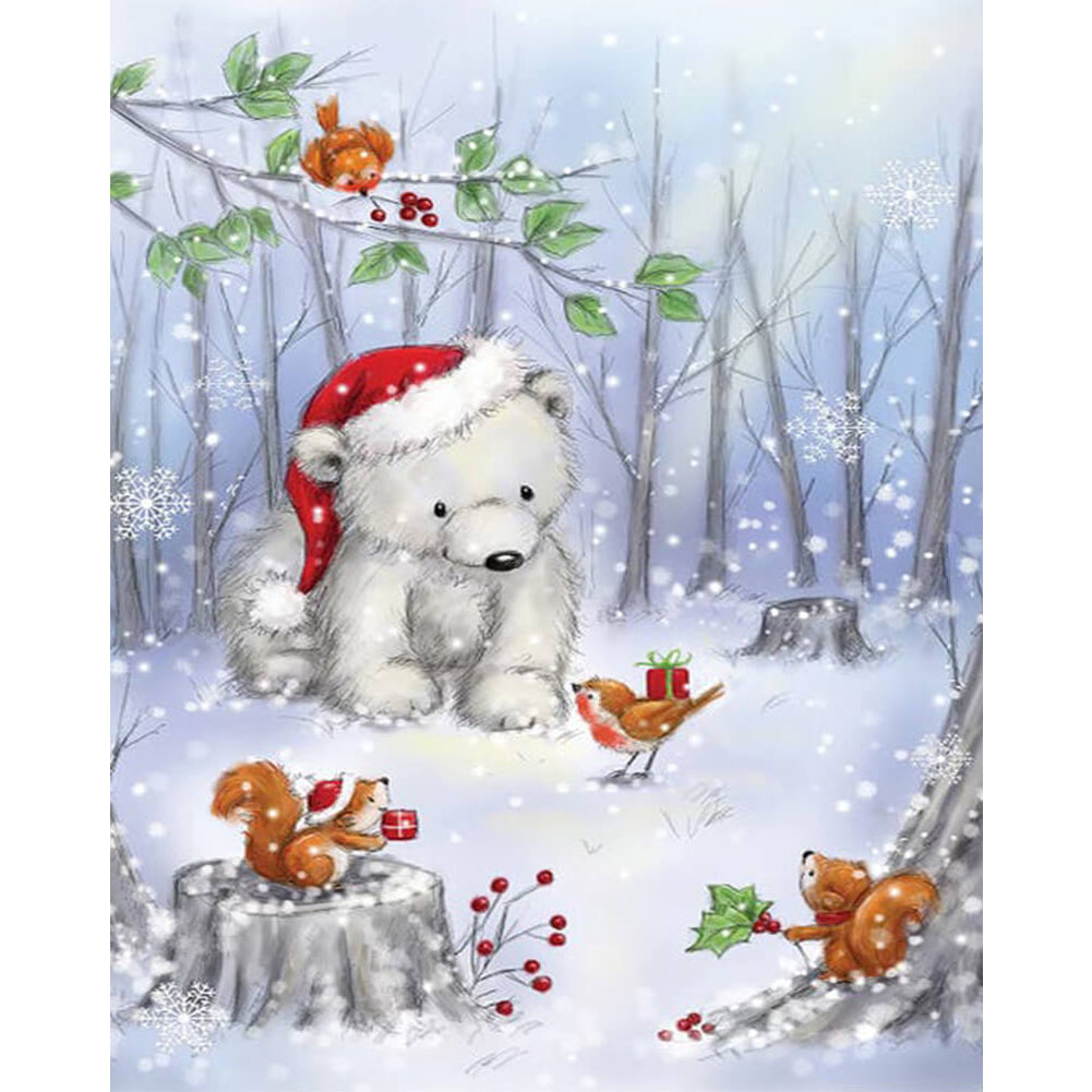 Polar Bears - Full Round Drill Diamond Painting 30*40CM