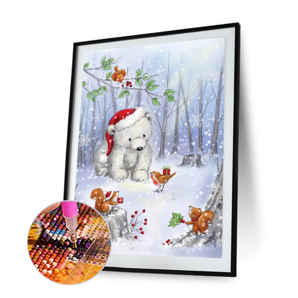 Polar Bears - Full Round Drill Diamond Painting 30*40CM