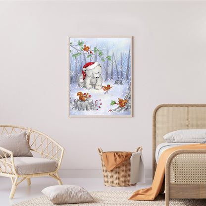 Polar Bears - Full Round Drill Diamond Painting 30*40CM