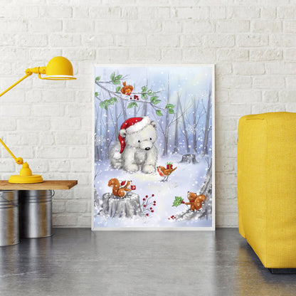 Polar Bears - Full Round Drill Diamond Painting 30*40CM